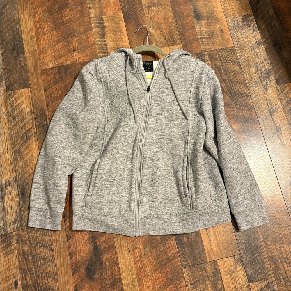 Figs Large Grey Zip Up Jacket - image 2